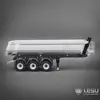 LESU RC Hydraulic Dump Trailer 3 Axles Metal Trailers Electric Legs for 1/14 TAMIYAYA Remote Control Vehicle Tractor Truck Model 4