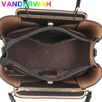 Sacs à main de luxe en cuir souple pour femmes, sacs de styliste à 3 couches, Sac à bandoulière pour dames, grande capacité, fourre-tout de Shopping 5