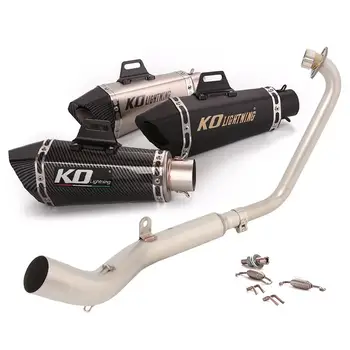 For Zontes ZT125 U1 ZT125 G1 2021-2022 Motorocycle Full Exhaust System Header Mid Link Pipe 51mm Muffler Escape With DB Killer