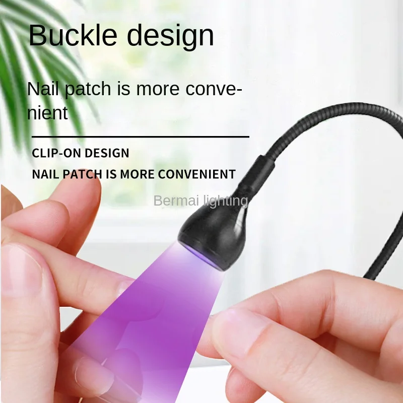 Interruptor i5V USB Powered UV Gel Curing Light with Clip and Switch for Nail Art Lampe Uv Led Ongle Led Nail Lamp Uv Light Bulb