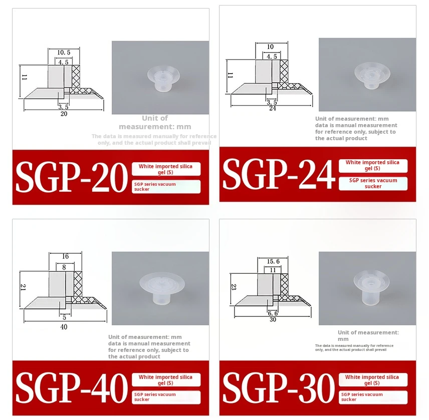 Vakuumpad SGP-Serie Saugnapf SGP-15 SGP-20 SGP-30 SGP-40 – Detail 5