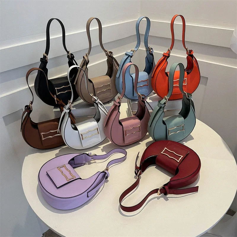 

Women's New PU Trendy and Fashionable Crescent Underarm Bag Light Luxury One Shoulder Crossbody Small Bag Women's Shoulder Bags