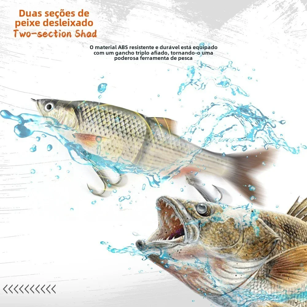 3D Print Swimbait 43g 177mm Multi Jointed Bait 2 Segment Glide S Swimming Slow Sinking Fishing Lures Artificial Hard Bait