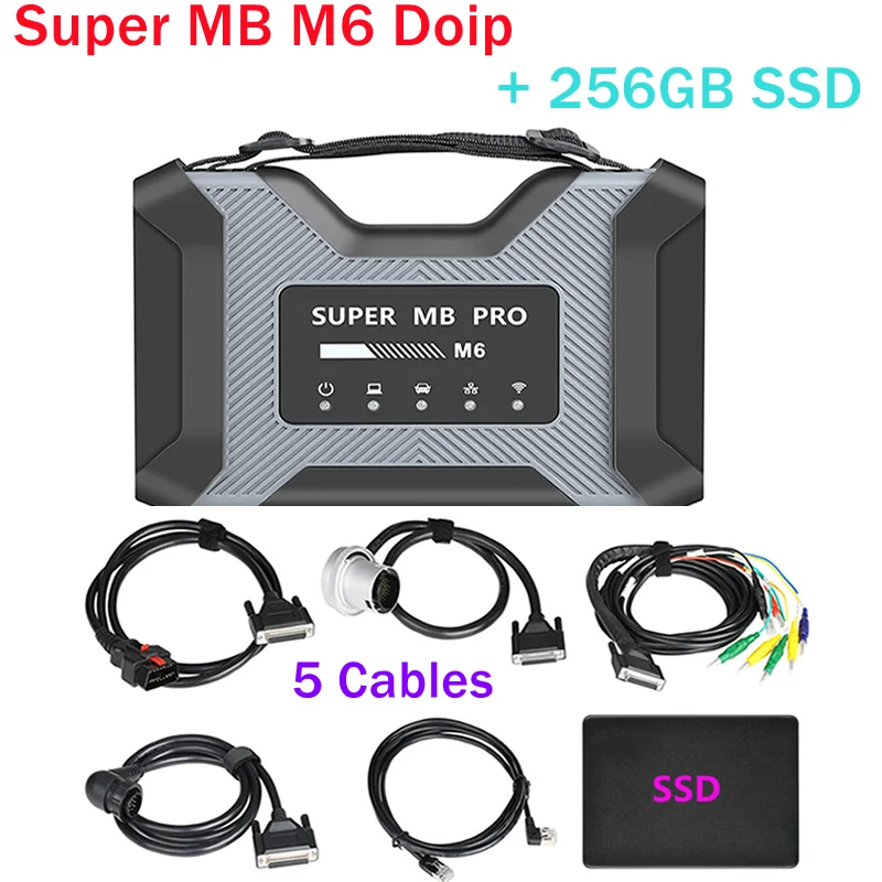 Новый беспроводной инструмент диагностики звезд DoIP VCI M6 SUPER MB PRO C6 полный комплект
