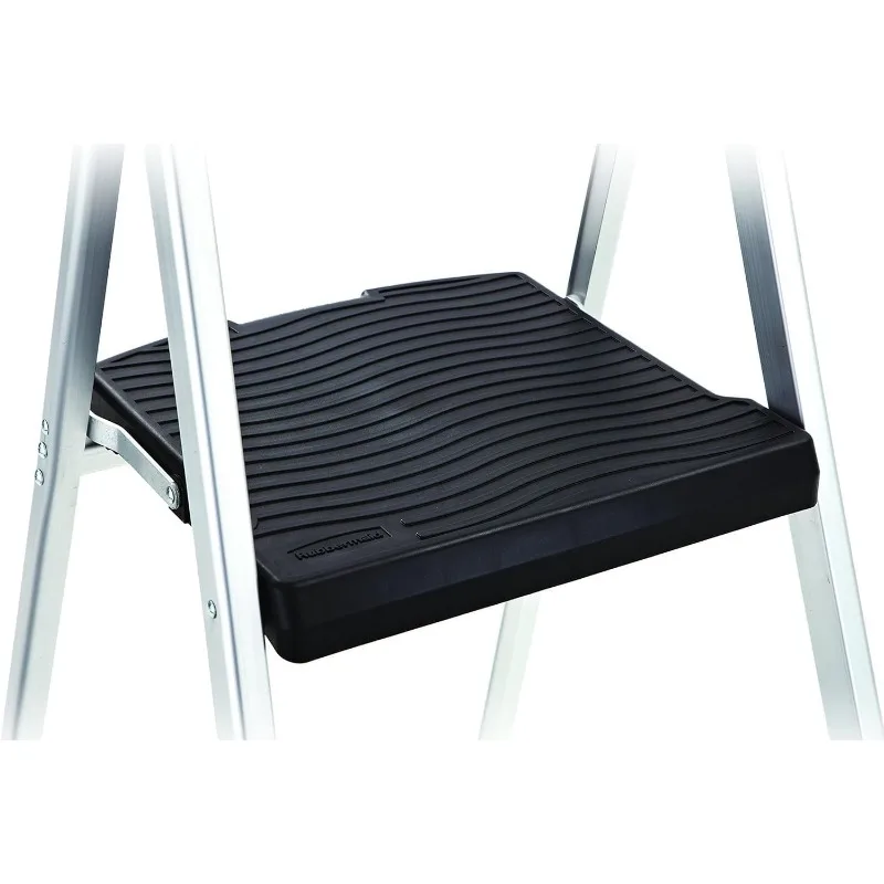 2-Step Ladder, Aluminum Lightweight Folding Step Stool with Project Top, Silver, Tested to US Safety Standards 5
