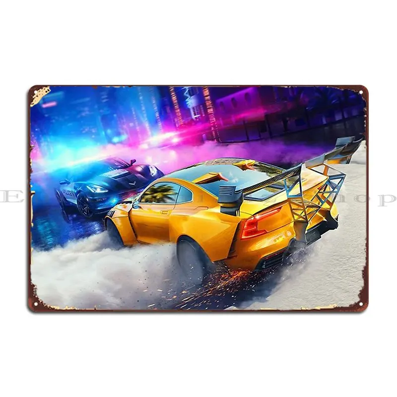 Car Need Speed Metal Platform Poster Cinema Arrugginito Garage Stampa Cinema Tin Sign Poster