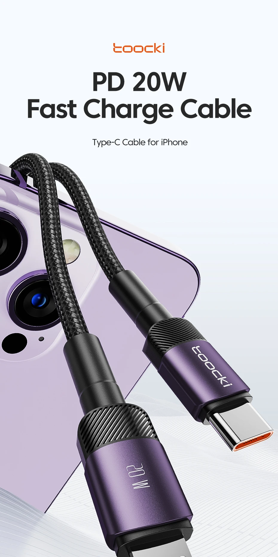 توكي يو إس بي نوع سي كابل شحن سريع يو إس بي سي سلك شاحن لفون 15 14 13 12 11 وهواوي P40 P30 Realme Oppo Oneplus 1m 2m