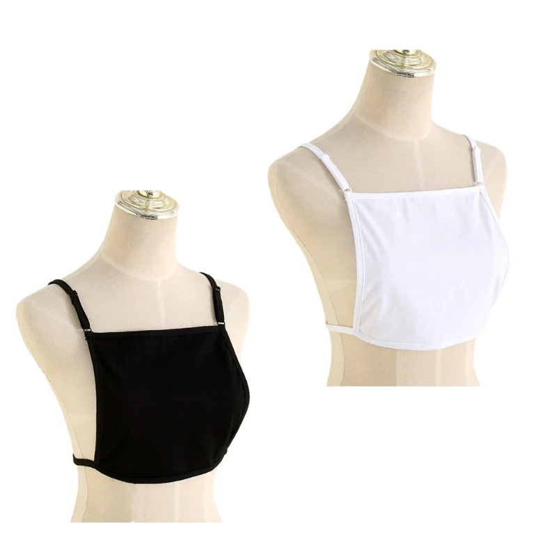 

Women's Cotton Cleavage Cover Camisole Breathable Invisible Mock Camisole Bras Solid Color Overlay Modesty Panel Vest