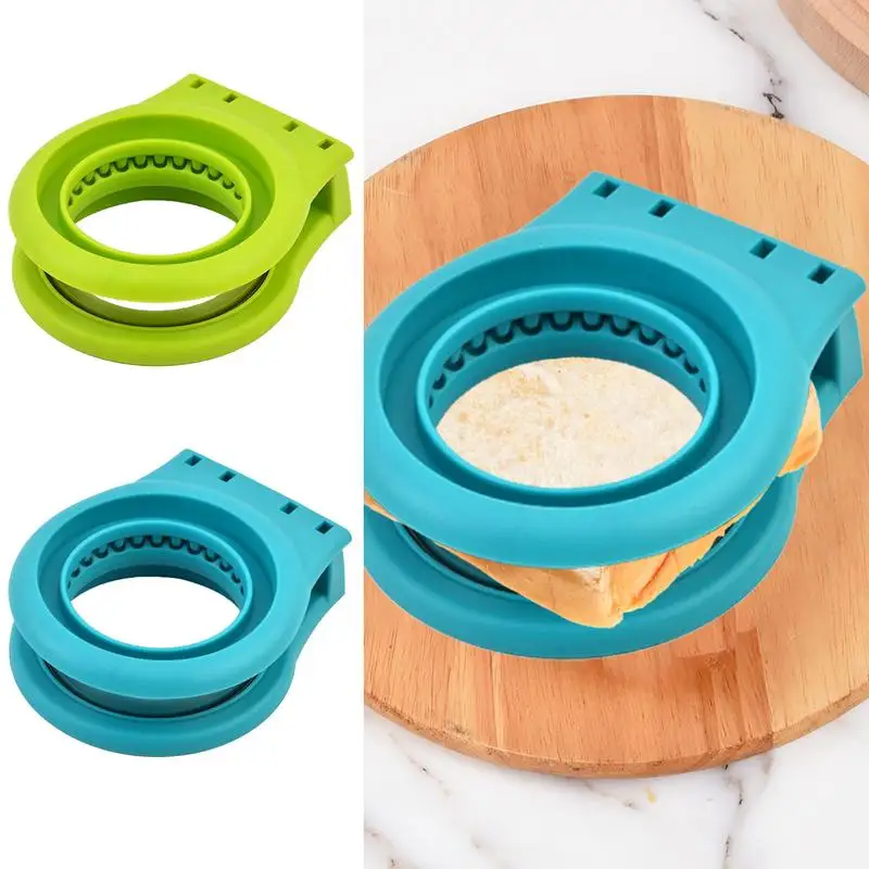 Bread Cutter Mold Uncrustable Round Molds Cutter And Sealer Stainless Steel Pocket Cutting Accessories Portable Pancake Maker
