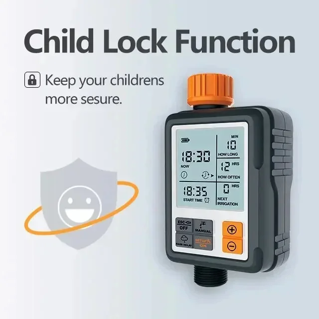 Automatic Digital Electronic Water Timer System Garden Double Outlet Irrigation Watering Timer Controller Without Battery 5