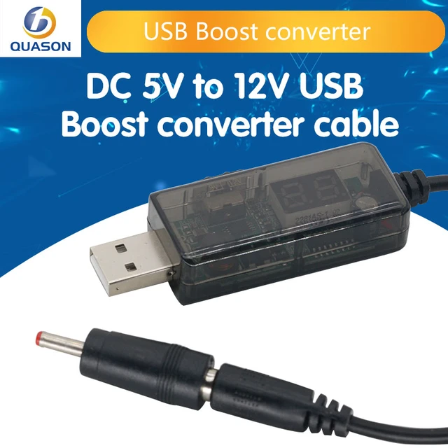 Convertisseur Élévateur Usb Tzt 5v À 9v 12v Câble De Convertisseur Élévateur  Usb + Connecteur 3.5x1.35mm Pour Alimentation/chargeur/convertisseur De  Puissance - Commerce Et Industrie - Temu