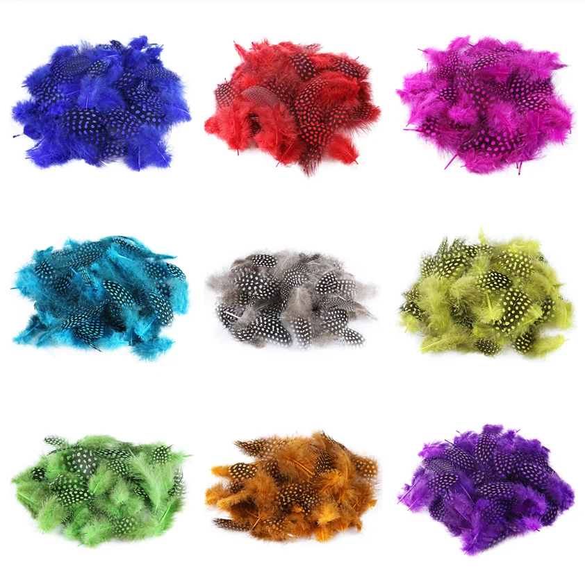 Guinea Fowl Pheasant Feathers 100PCS 5-8cm for Crafts craft feathers,natural feathers,pheasant feathers