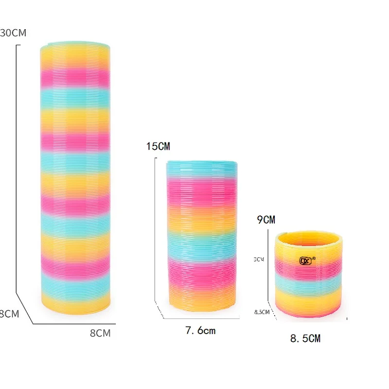 Anti Stress Toys Fidget Toys Mini Fingertip Toy Uaincube Fashion Colorful Rainbow Circle Folding Plastic Spring Coil Stress Relief Fidget Toys For Children Creative Educational
