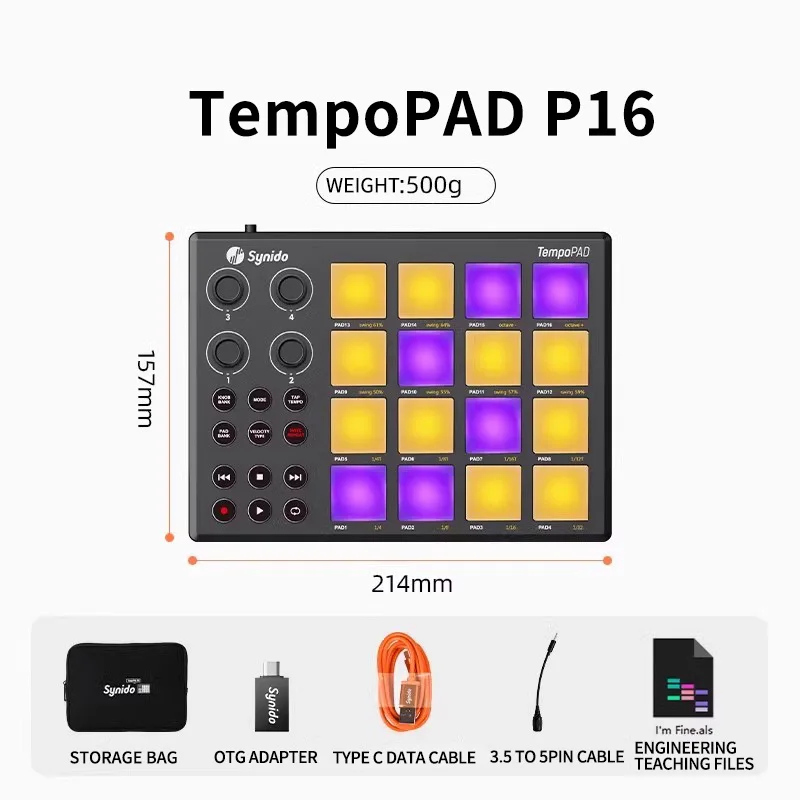 Synido TemPoPAD P16 MIDI パッド コントローラー デジタル
