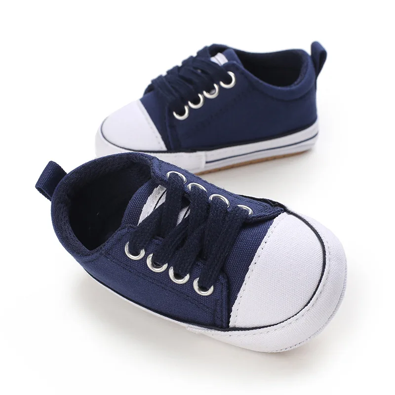 Meckior Baby Turnschuhe Baby Jungen Mädchen Leinwand Schuhe rutsch feste Gummis ohle bequeme weiche Unisex Baby Basketballs chuhe 0-18m – Detail 9