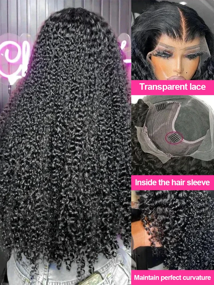 Human Hair Wig 300% High Density Loose Deep Wave 40Inch 13x6 13x4 HD Lace Frontal Full Glueless Ready To Go Preplucked Curly