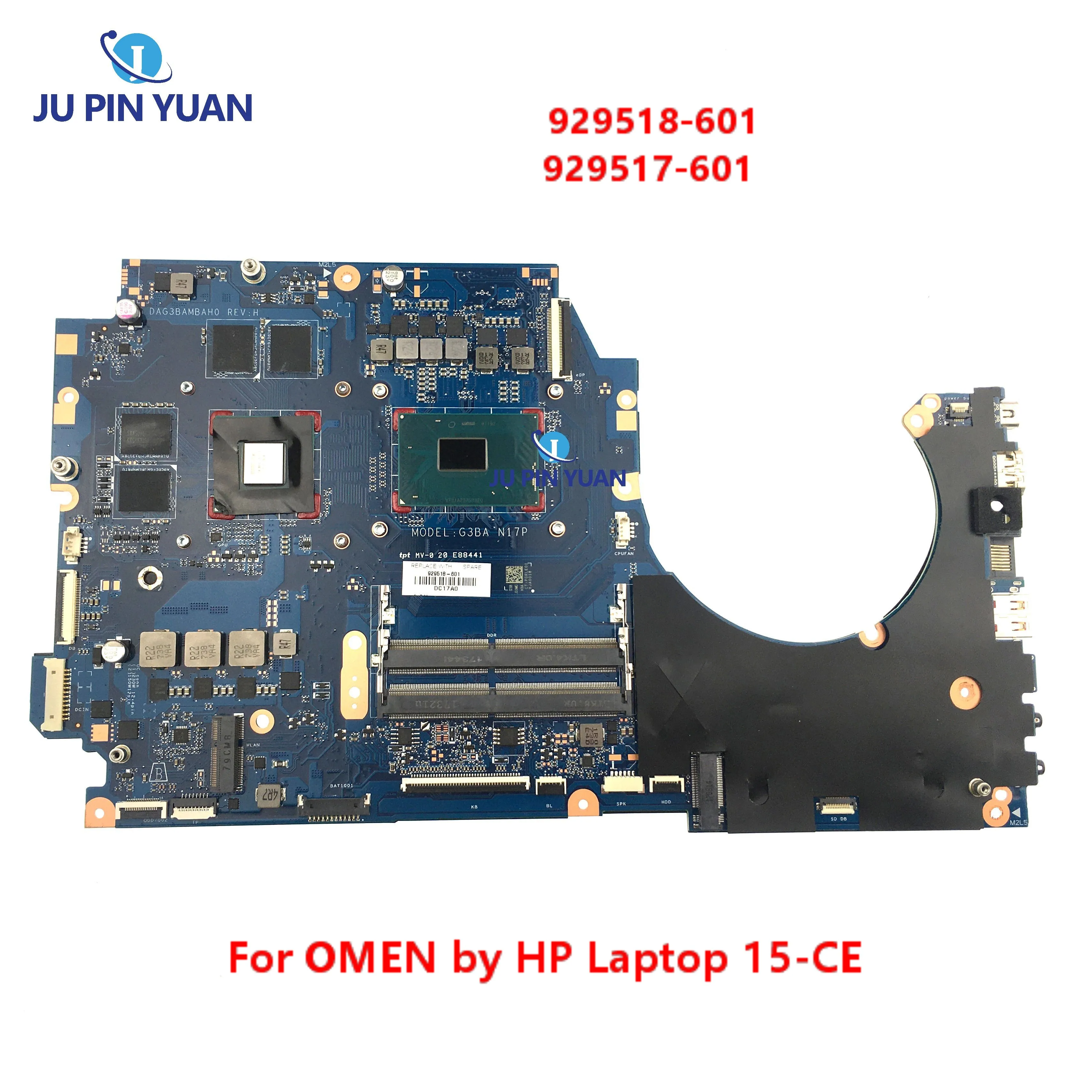 

For OMEN by HP Laptop 15-CE Motherboard 929517-001 929518-001 DAG3BAMBAH0 TPN-Q195 Mainboard 929518-601 929517-601 100% Tested