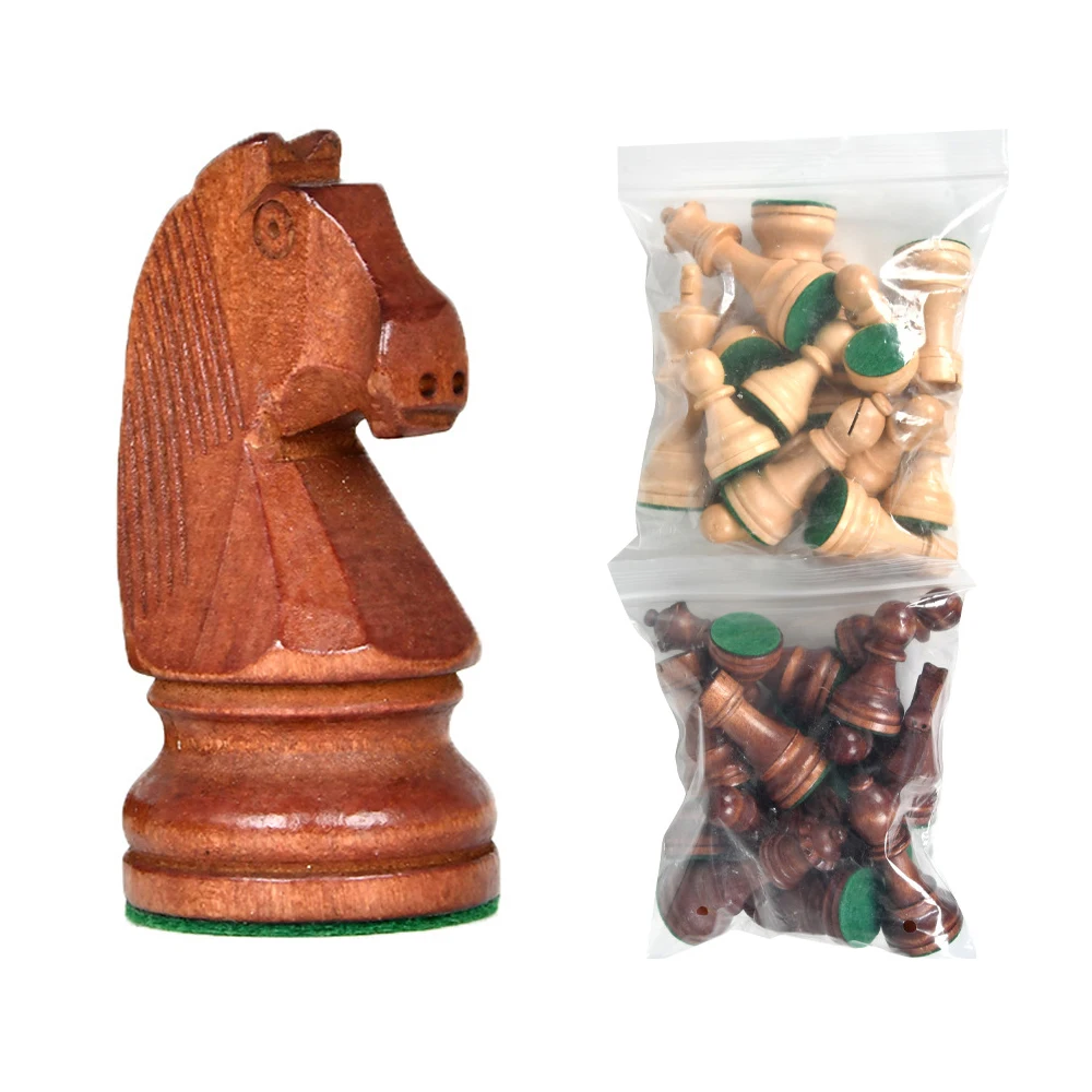 Wooden Chess Pieces 3.75in King Heavy Weighted Board Game With 2 Extra Queens 34 pcs Tournament Chessmen board game wooden chess table games chess pieces