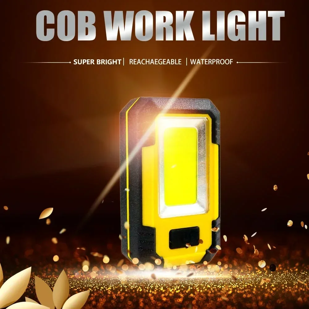 Description Picture 2 of itemPortable Cob Work Light Rechargeable Multifunctional Flashlight Waterproof Outdoor Camping Tent Light Maintenance Work Light