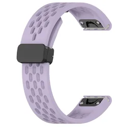 Silicone Magnetic Buckle Quick - Fit Watch Strap - 22mm (PURPLE)