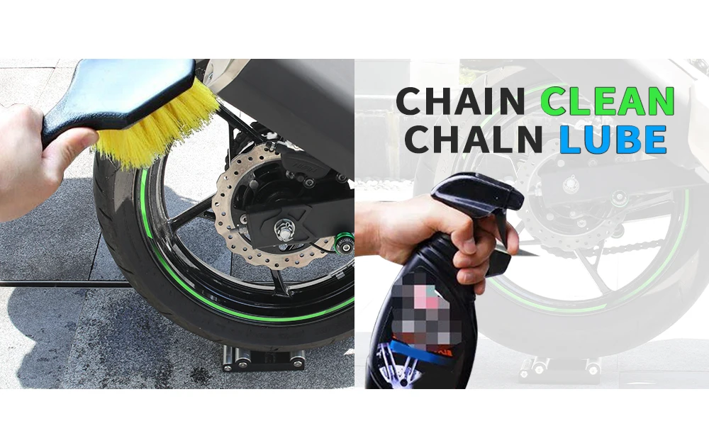 Dimensions of the motorcycle tire cleaning stand displayed