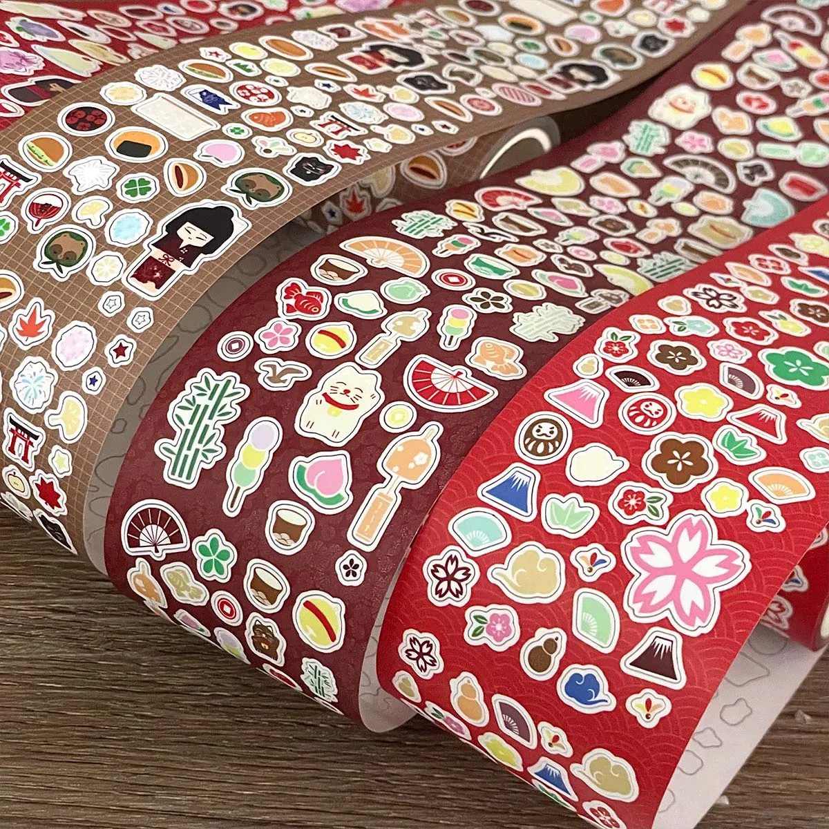 WAKAWAKA 일본식 스티커 테이프 예술을위한 Scrapbooking을위한 귀여운 요소 데코 스티커 Diy 공예 앨범 저널 플래너