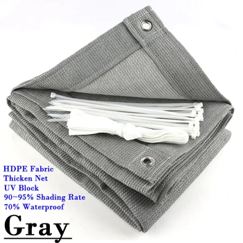 Personalizza Addensare Grigio HDPE Tenda da sole Rete Balcone Terrazza Recinzione Rete Cortile Pergole Baldacchino solare Piscina Tenda parasole 1