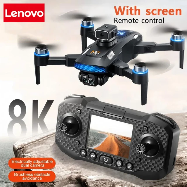 Lenovo M6 Drone professionnel 8K aérien HD double caméra 5G WIFI évitement d'obstacles Intelligent avec écran GPS Drone RC sans brosse 1