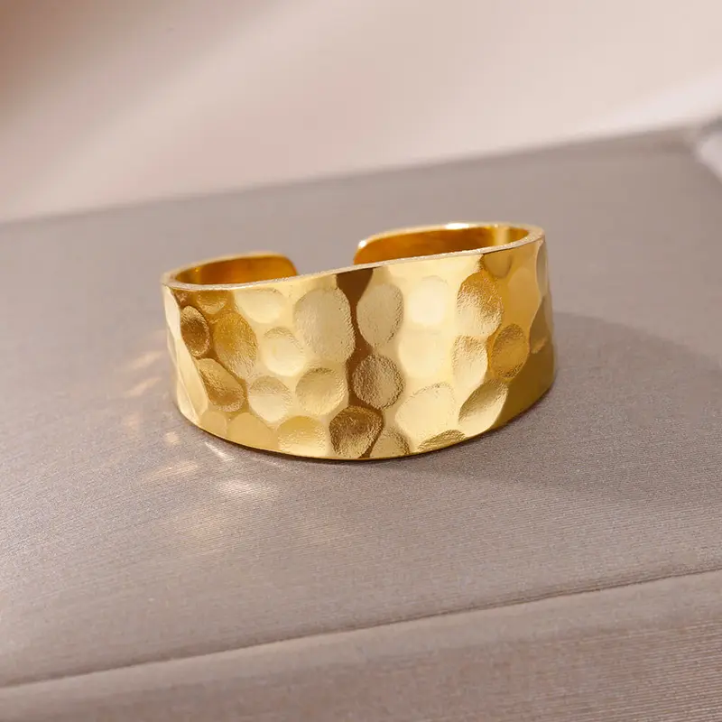 Stainless Steel Rings Gold Color Never