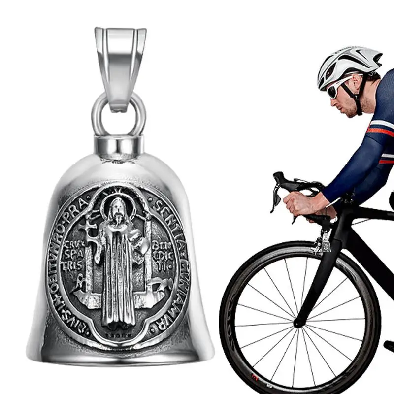 Retro Motorcycle Love Bell Titanium Steel Pendant Lucky Jewelry Cyclist Rider Birthday Gift Men And Women 2 6in 6 5cm ручная тибетская медитация tingsha cymbal bell с буддийскими lucky symbols