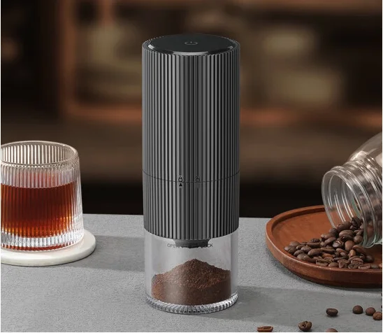 Mongdio Coffee Grinder Electric Coffee Grinder Touch Screen Gray