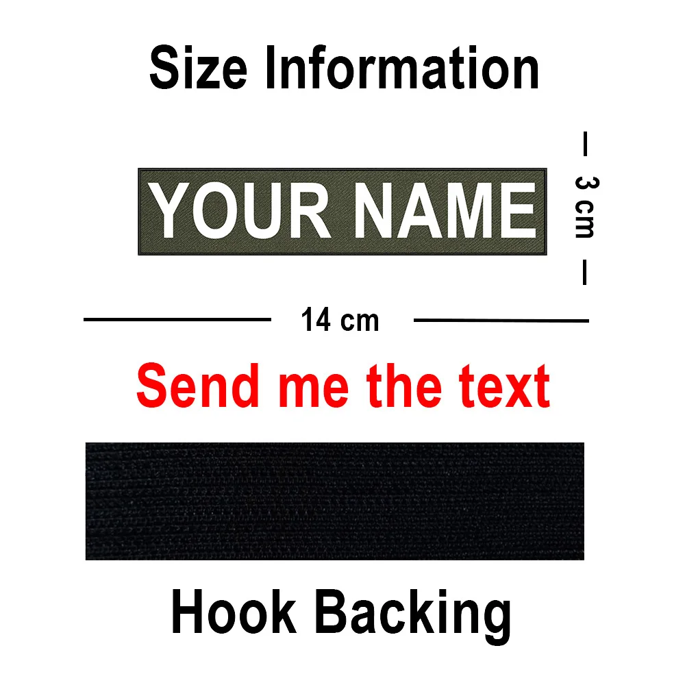 Custom Name Patches Custom Name Patch Logo Personalized Clothes Patches Stripe Badge On Backpack Wappen Emblems For Tactical Bag Dog Collar Harness clothing patches,embroidered patches,custom name patches,tactical patches