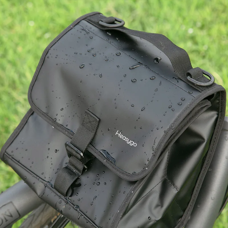 Borsa da manubrio Heasygo 2505 a sgancio rapido, borsa termica da tubo anteriore installata con PigNose per bici pieghevole Brompton - immagine 6