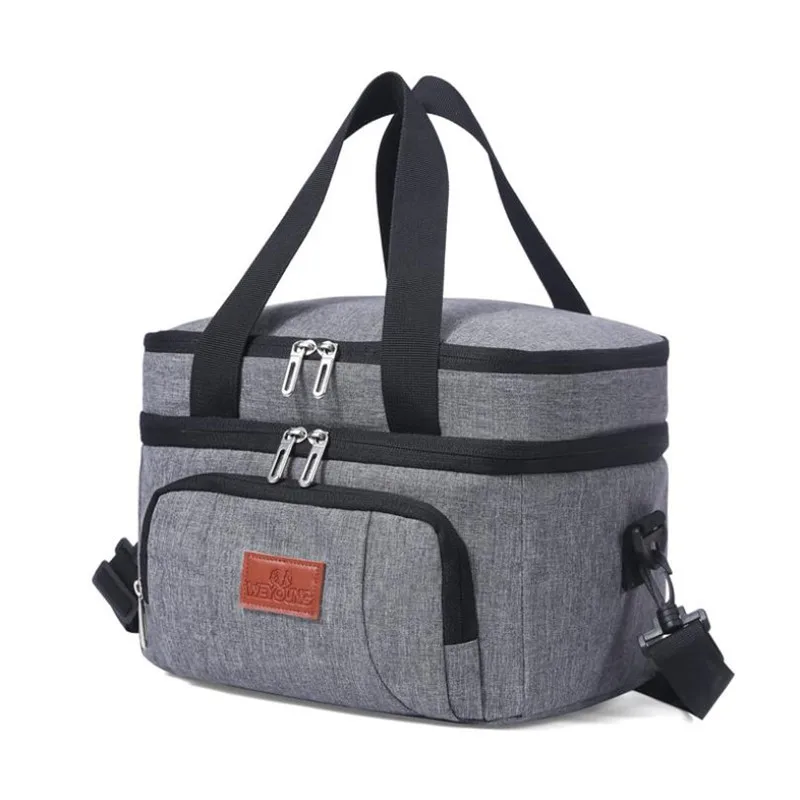 Insulated Thermal Cooler Lunch Bag Picnic Car Ice Pack Thermal Bag For Outdoor Double-Layer Waterproof Oxford Box