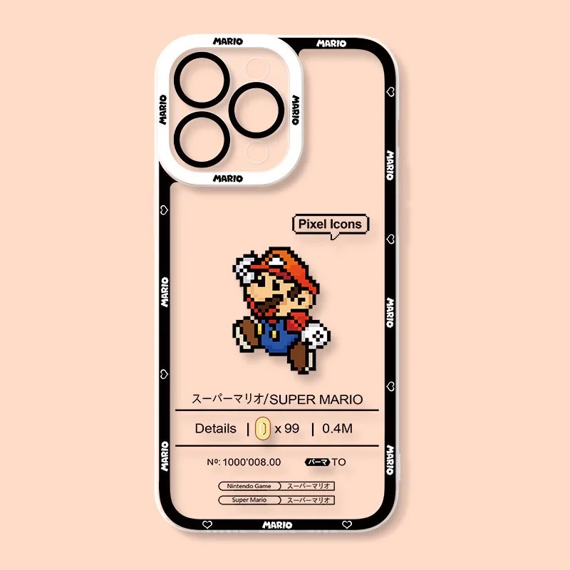 thumbnail image 1 of Funda de juego de Super Mario Bros para Iphone, Funda de silicona transparente para Iphone 15 Pro Max, 16, 11, 14, 13, 12, X, XS, XR, 7, 8 Plus, 1 of 5