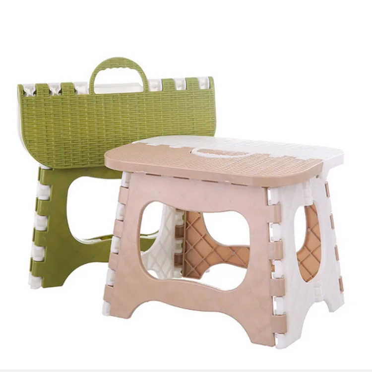 

Thickened plastic folding stool home mini children's stool lightweight portable portable squeeze subway adult low stool