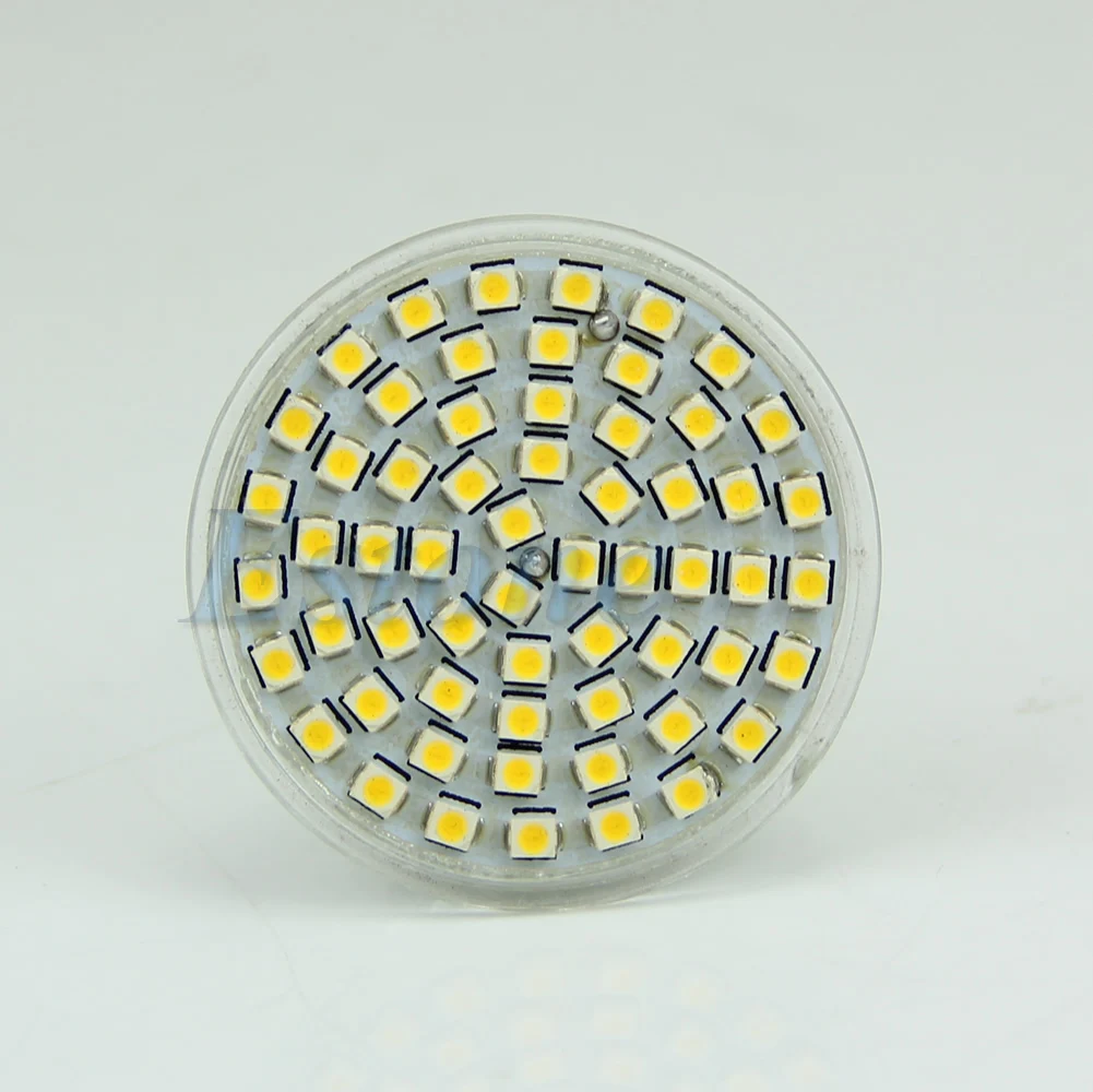 LED 스포트 라이트 전구 GU10 AC 220 - 240V Bombillas LED 램프 60 LED 3528 SMD Lampara 스포트 라이트 5W 3500k 따뜻한 흰색