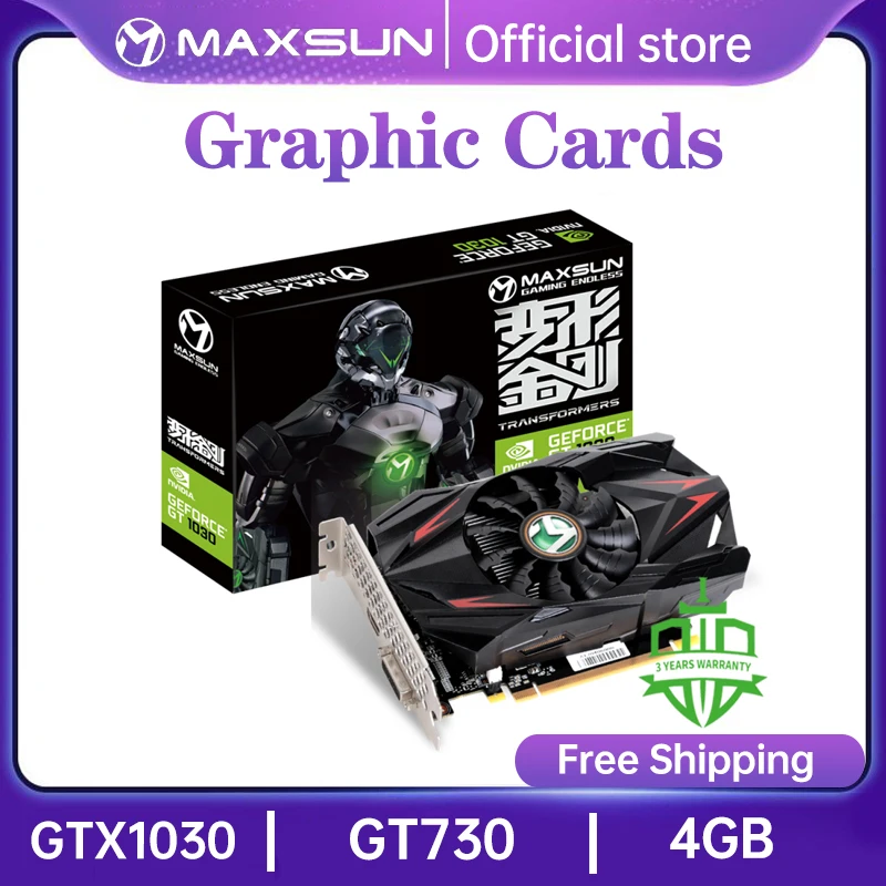 Maxsun GT 1030 730 2G Graphic Card GDDR5 DDR4 Nvidia GPU Desktop Video