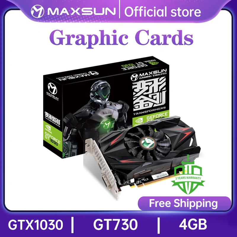 Maxsun GeForce GT 1030 2G Graphic Card GDDR5 Nvidia GPU Desktop Video Card Gaming DVI PWB intelligent temperature control|Graphics Cards| - AliExpress