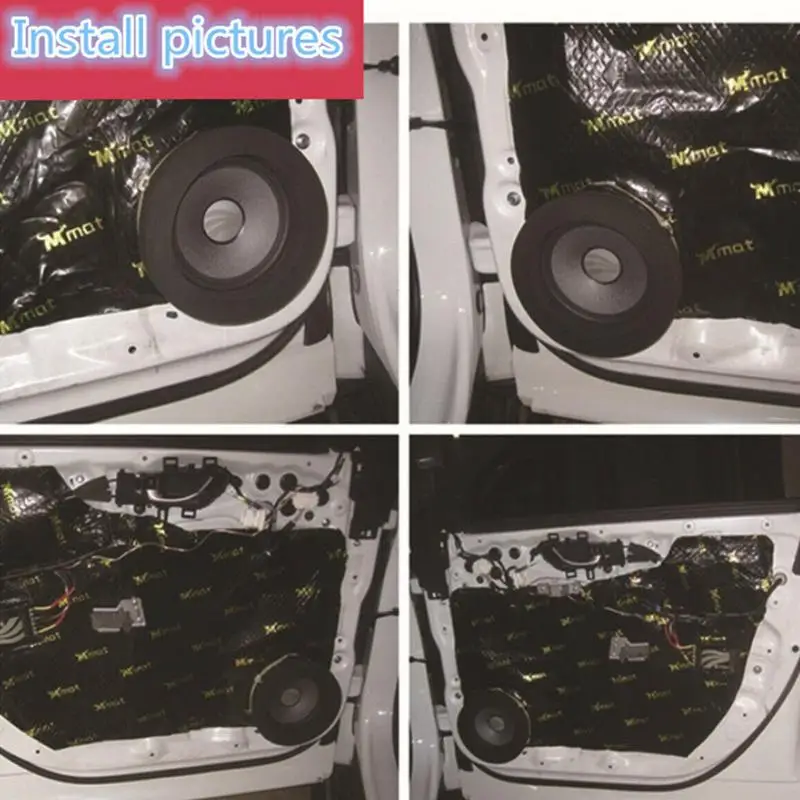 6.5 Inch Car Speaker Ring Bass Foam Baffles Door Trim Sound Insulation Cotton Self Adhesive Insulation Ring