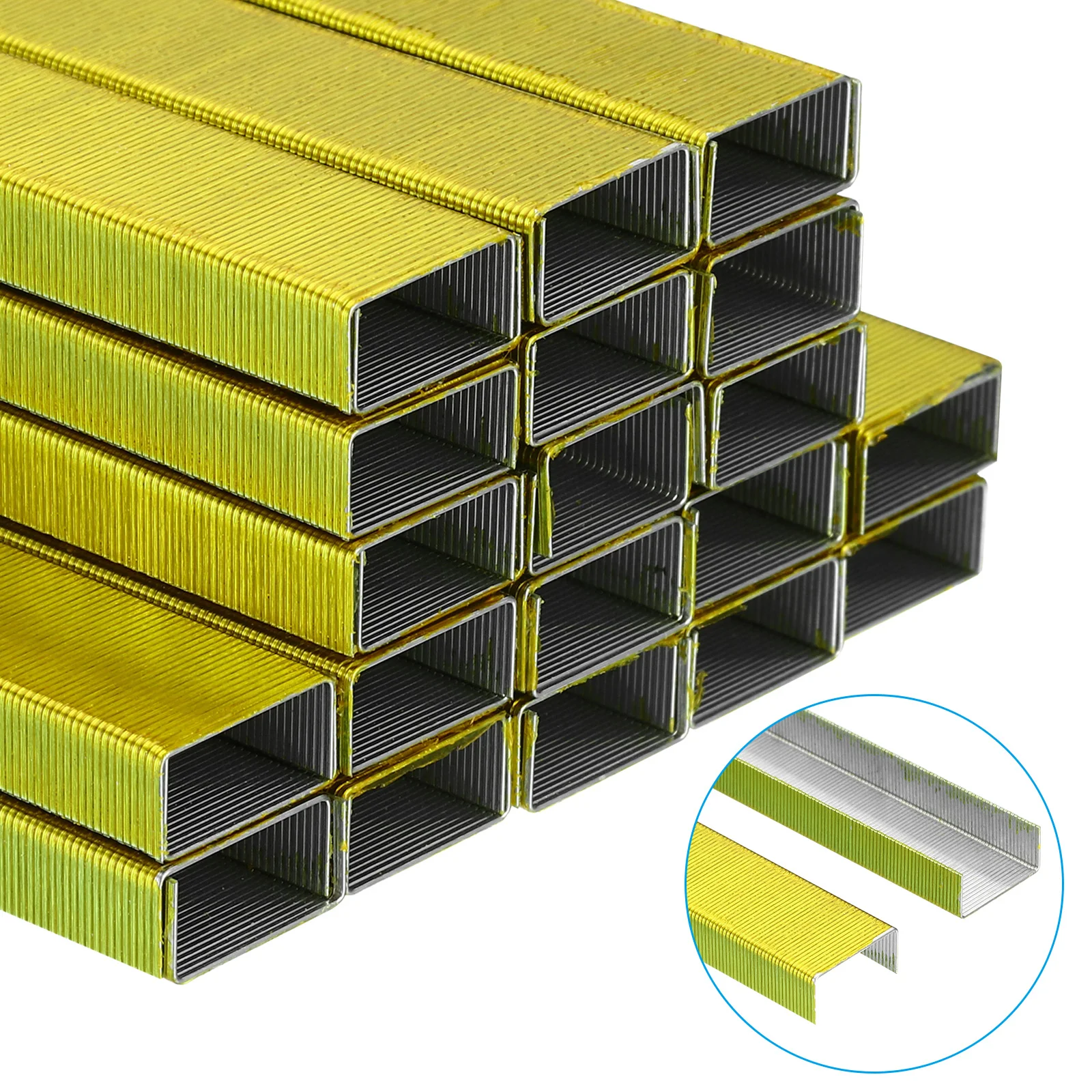 Yellow Metal Staples 4000Pcs/4Pack 26/6 Standard Stapler Staples 1/4Inch Length Staple Stationery Office School Student Supplies stapler pin