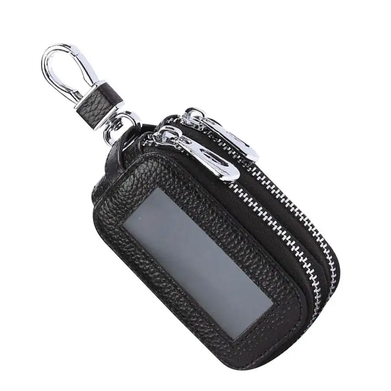 Car Key Fob Bag Car Remote Key Bag PU Leather Key Fob Protection Large Capacity Key Coin Holder Keyring Case Keys Pouch Bag