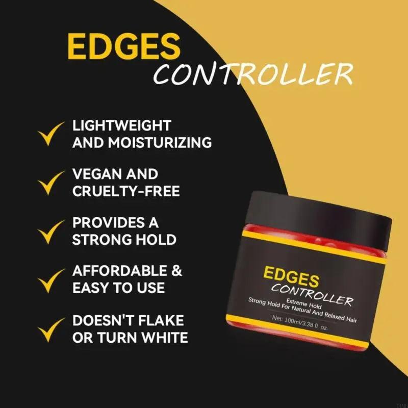 Thick Edges Styling Gel Edges Control Hair Gel Control Wax for Woman T4MB