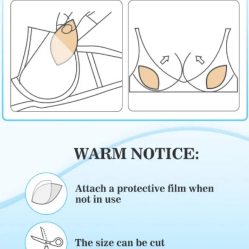 Sponge Silicone Bra for Women Bikini Triangle Chest Pad Underwear Supporting Breast Pads Sexy Bras Lingerie Thick Nipple Cover