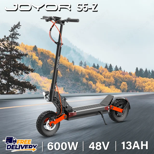 Trottinette électrique JOYOR S5-Z, moteur 600W, batterie 48V13AH, pneus larges de 10 pouces, hauteur réglable, pliable 1
