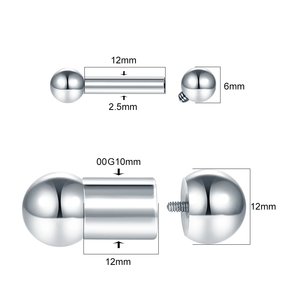 1PC 10G-00G Stainless Steel Tongue Straight Barbell Nipple Genital Piercing Big Gauge Tragus Earring Lip Piercings Sexy Jewelry piercing jewelry body piercing earrings ear piercing jewelry metal jewelry body piercing jewelry body jewelry