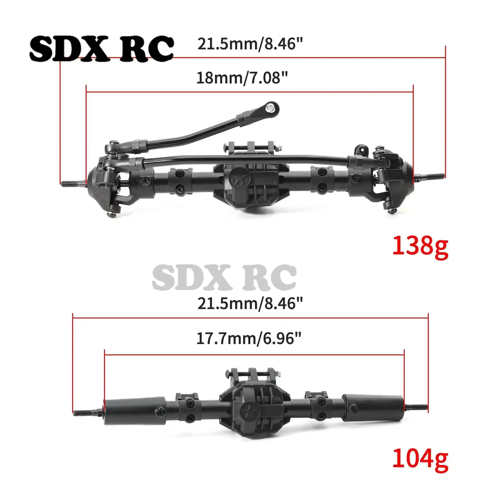 2 stücke vordere und hintere Differential achse für axiale scx10 ii 90046  90047 1/10 rc Crawler Auto Upgrade Teile Zubehör - AliExpress