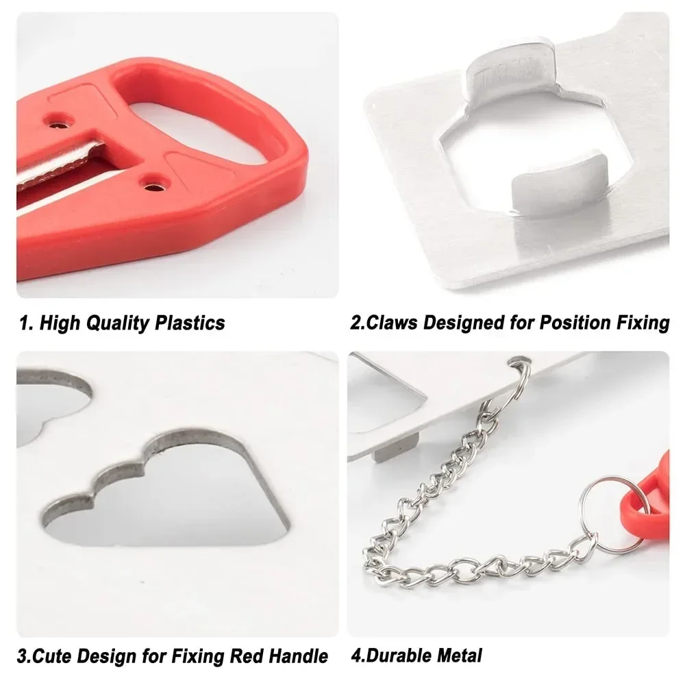 1PC Security Portable Door Lock Latch, Upgrade 2 Holes Removable Door Latch Lock For Travel Safety And Personal Protection