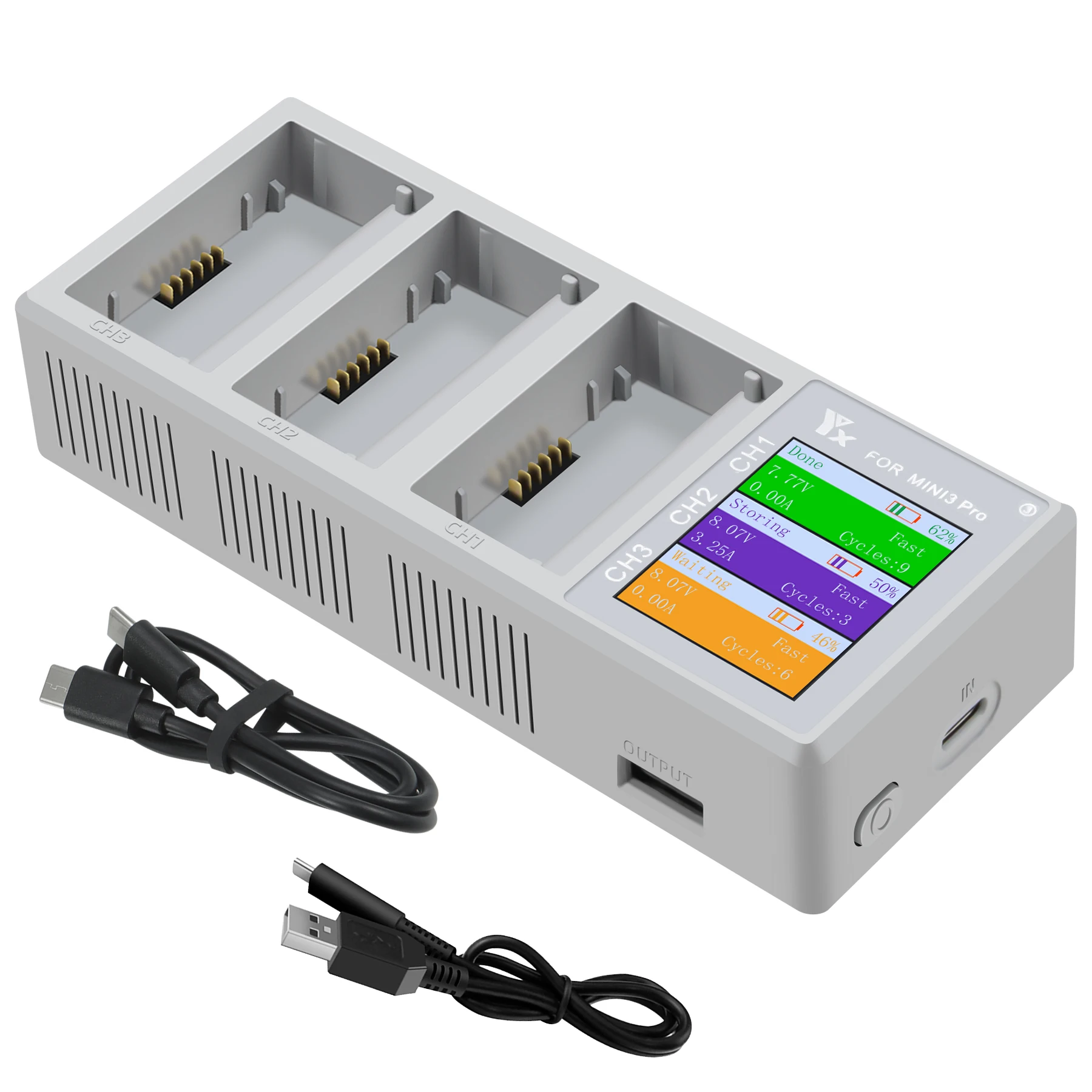 

For DJI Mini 3pro/Mini 3 Digital Display Charger Drone Accessories