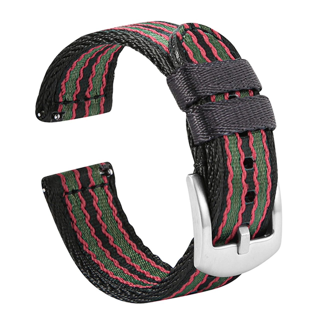 Premium Smooth Nylon Watch Strap - Woven Seatbelt Watchband with Quick Release